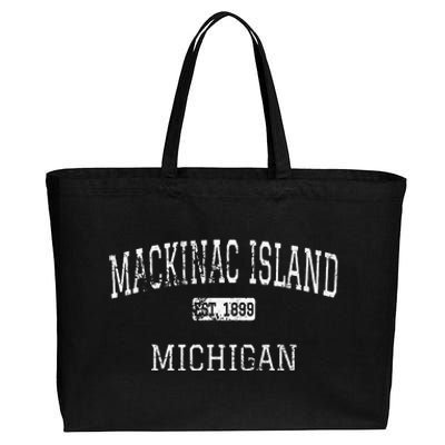 Mackinac Island Michigan MI Vintage Cotton Canvas Jumbo Tote