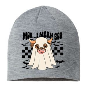 Moo... I Mean Boo Halloween Highland Cow Sustainable Beanie