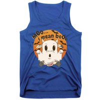 Moo I Mean Booo Cute Halloween Cow Ghost Gift Tank Top