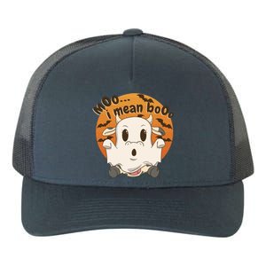 Moo I Mean Booo Cute Halloween Cow Ghost Gift Yupoong Adult 5-Panel Trucker Hat