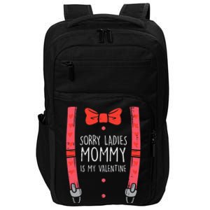 Mommy Is My Valentine Suspenders Bow Tie Boy Impact Tech Backpack