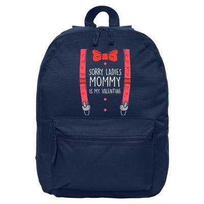 Mommy Is My Valentine Suspenders Bow Tie Boy 16 in Basic Backpack
