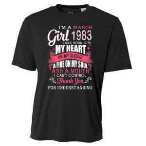 Made In March 1983 40 Years Being Awesome 40th Birthday Cooling Performance Crew T-Shirt