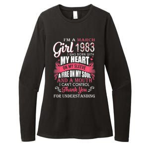 Made In March 1983 40 Years Being Awesome 40th Birthday Womens CVC Long Sleeve Shirt