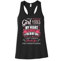 Made In March 1983 40 Years Being Awesome 40th Birthday Women's Racerback Tank