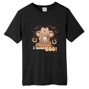 Moo I Mean Boo Ghost Cow Cow Hat Western Halloween Meaningful Gift Tall Fusion ChromaSoft Performance T-Shirt