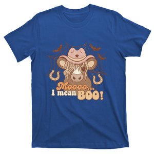 Moo I Mean Boo Ghost Cow Cow Hat Western Halloween Meaningful Gift T-Shirt