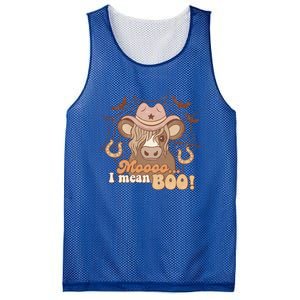 Moo I Mean Boo Ghost Cow Cow Hat Western Halloween Meaningful Gift Mesh Reversible Basketball Jersey Tank