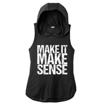 Make It Make Sense Ladies PosiCharge Tri-Blend Wicking Draft Hoodie Tank