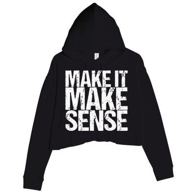 Make It Make Sense Crop Fleece Hoodie