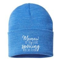 Mamaw Is My Name Spoiling Is My Game Gift Sustainable Knit Beanie