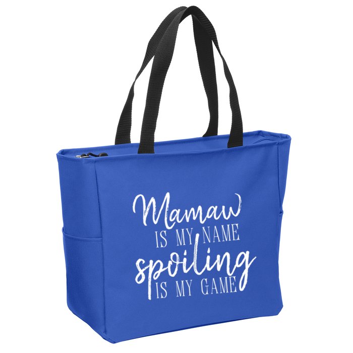 Mamaw Is My Name Spoiling Is My Game Gift Zip Tote Bag