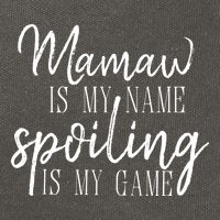 Mamaw Is My Name Spoiling Is My Game Gift Cotton Canvas Backpack