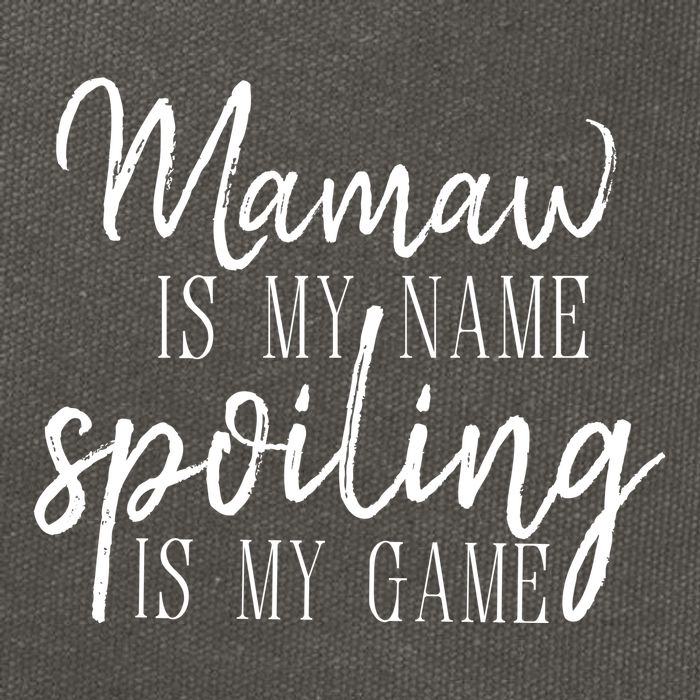 Mamaw Is My Name Spoiling Is My Game Gift Cotton Canvas Backpack