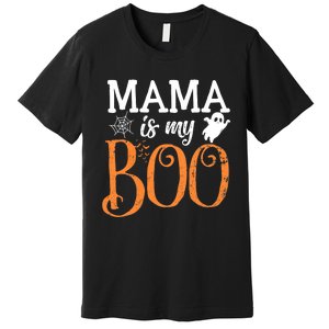 Mama Is My Boo Halloween Costume Boo Ghost Premium T-Shirt