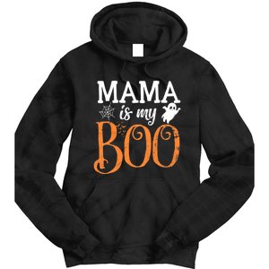 Mama Is My Boo Halloween Costume Boo Ghost Tie Dye Hoodie