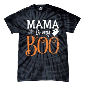 Mama Is My Boo Halloween Costume Boo Ghost Tie-Dye T-Shirt