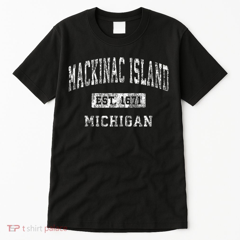 Mackinac Island Michigan Mi Vintage Established Sports Tall T-Shirt