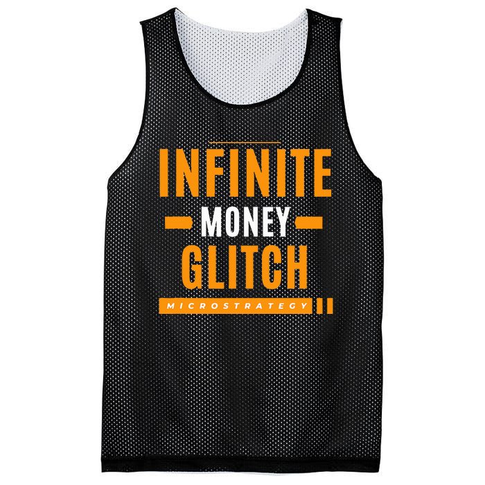 $Mstr Infinite Money Glitch Microstrategy Bitcoin Mesh Reversible Basketball Jersey Tank