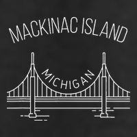 Mackinac Island Michigan With Bridge Weekend Travel Adult Drive Performance Visor