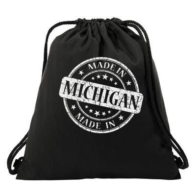 Made In Michigan For Mitten State Residents Drawstring Bag