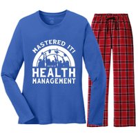 Mastered It Mhm Master Of Health Aget University Grad Cool Gift Women's Long Sleeve Flannel Pajama Set 