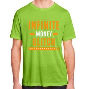 $Mstr Infinite Money Glitch Microstrategy Bitcoin Adult ChromaSoft Performance T-Shirt