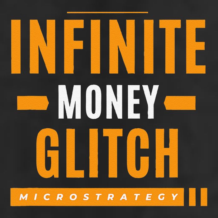 $Mstr Infinite Money Glitch Microstrategy Bitcoin Garment-Dyed Fleece Hoodie