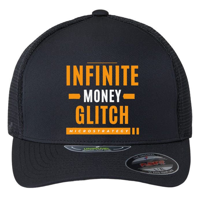 $Mstr Infinite Money Glitch Microstrategy Bitcoin Flexfit Unipanel Trucker Cap