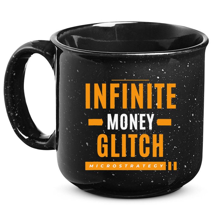 $Mstr Infinite Money Glitch Microstrategy Bitcoin 15oz Campfire Ceramic Mug