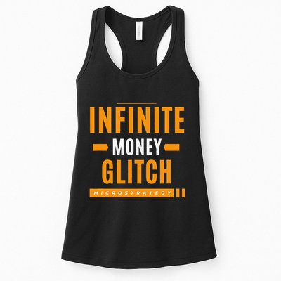 $Mstr Infinite Money Glitch Microstrategy Bitcoin Womens Tank Top