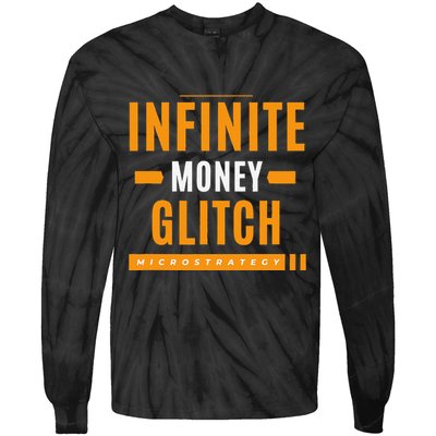 $Mstr Infinite Money Glitch Microstrategy Bitcoin Tie-Dye Long Sleeve Shirt