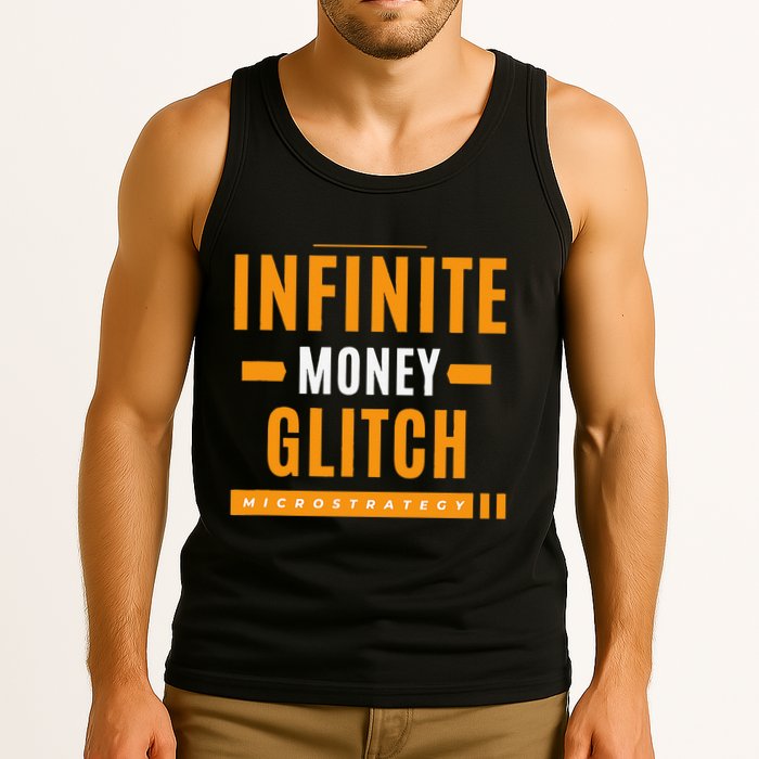 $Mstr Infinite Money Glitch Microstrategy Bitcoin Tank Top