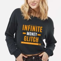 $Mstr Infinite Money Glitch Microstrategy Bitcoin Cropped Pullover Crew