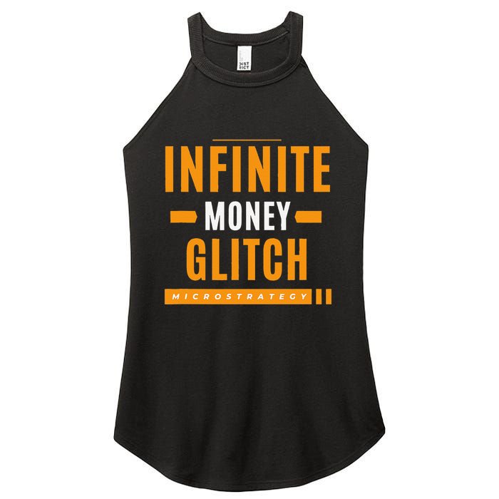 $Mstr Infinite Money Glitch Microstrategy Bitcoin Women's Perfect Tri Rocker Tank