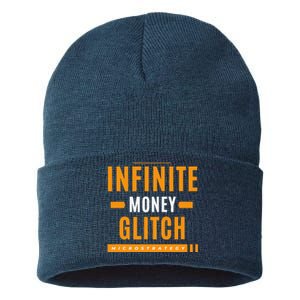 $Mstr Infinite Money Glitch Microstrategy Bitcoin Sustainable Knit Beanie