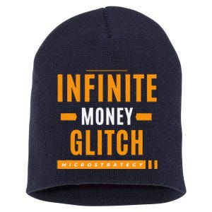 $Mstr Infinite Money Glitch Microstrategy Bitcoin Short Acrylic Beanie