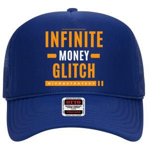 $Mstr Infinite Money Glitch Microstrategy Bitcoin High Crown Mesh Back Trucker Hat