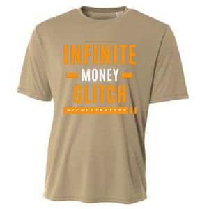 $Mstr Infinite Money Glitch Microstrategy Bitcoin Cooling Performance Crew T-Shirt