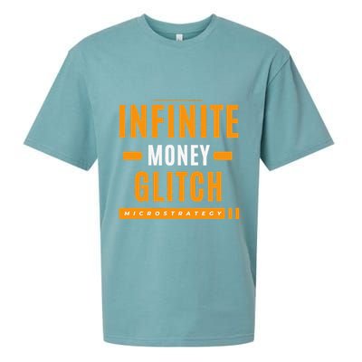 $Mstr Infinite Money Glitch Microstrategy Bitcoin Sueded Cloud Jersey T-Shirt