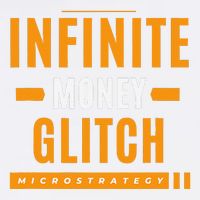 $Mstr Infinite Money Glitch Microstrategy Bitcoin Garment-Dyed Sweatshirt