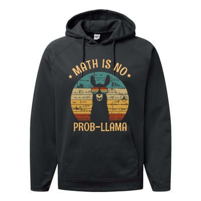 Math Is No Prob Llama Funny Teacher Performance Fleece Hoodie