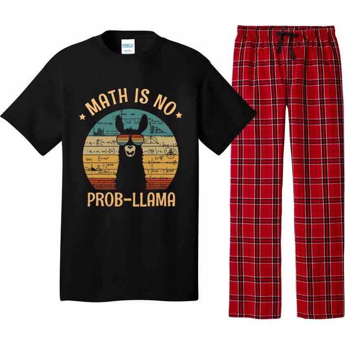 Math Is No Prob Llama Funny Teacher Pajama Set