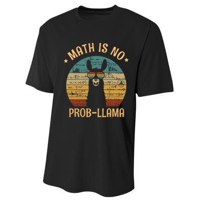 Math Is No Prob Llama Funny Teacher Performance Sprint T-Shirt