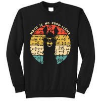 Math is No ProbLlama Math Llama Teacher Tall Sweatshirt