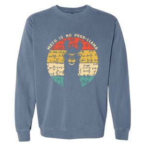 Math is No ProbLlama Math Llama Teacher Garment-Dyed Sweatshirt