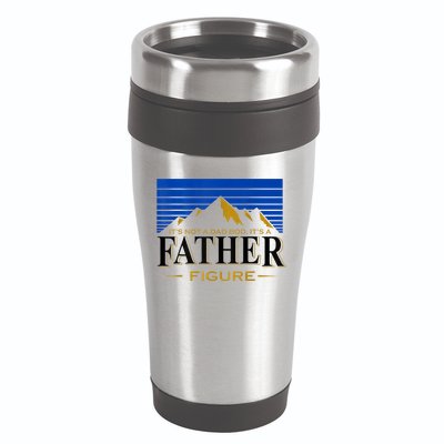 Mens It's Not A DAD BOD It's A Father Figure Funny DAD Drink Beer 16oz Travel Tumbler