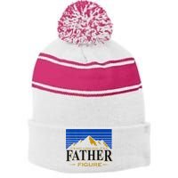 Mens It's Not A DAD BOD It's A Father Figure Funny DAD Drink Beer Stripe Pom Pom Beanie