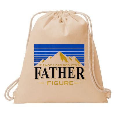 Mens It's Not A DAD BOD It's A Father Figure Funny DAD Drink Beer Drawstring Bag