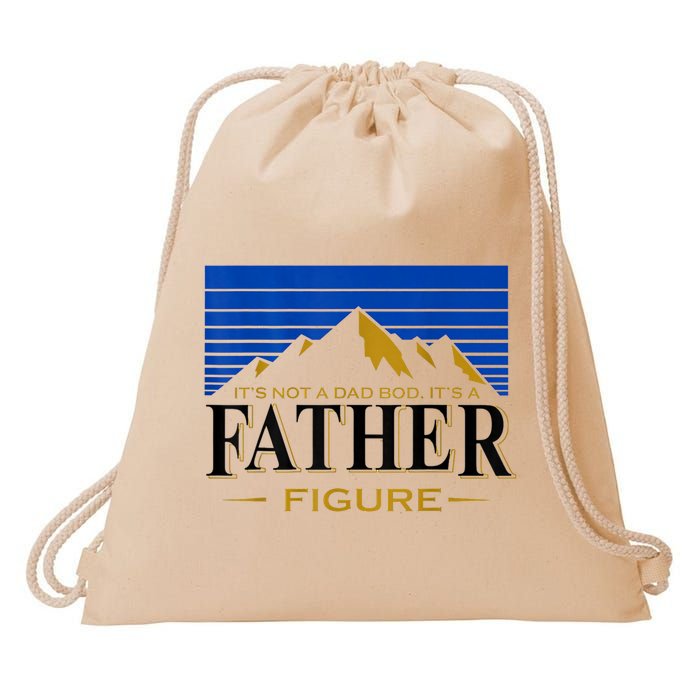 Mens It's Not A DAD BOD It's A Father Figure Funny DAD Drink Beer Drawstring Bag